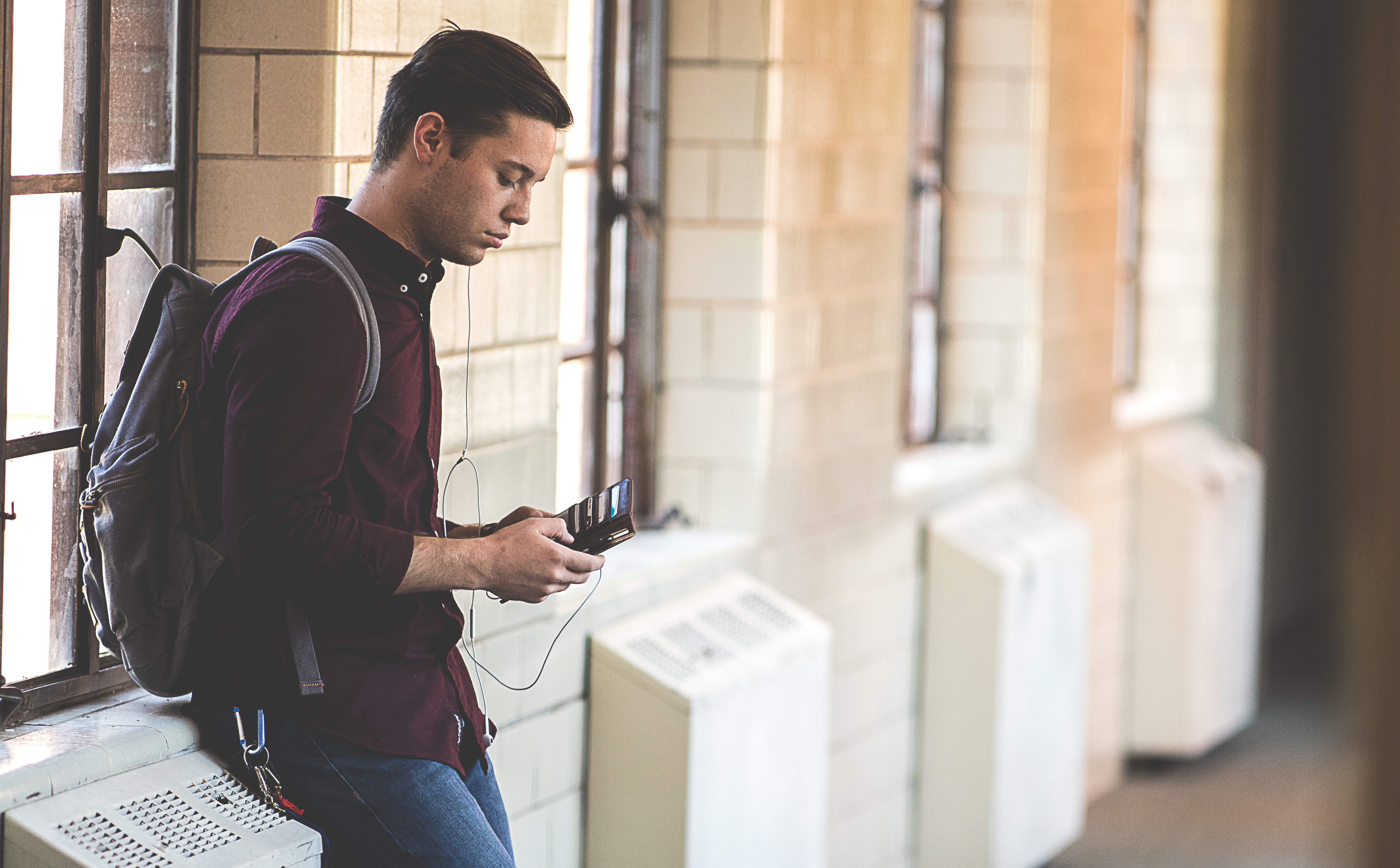 Student in hallway